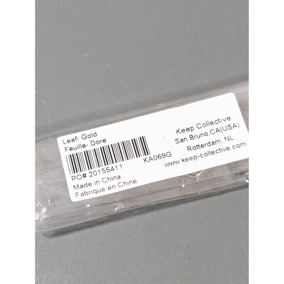 Keep Collective Leaf Feather Gold Tone Slide Charm NEW - Picture 5 of 5